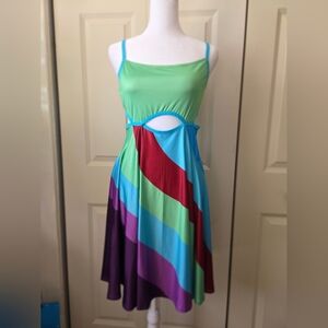 13 Going On 30 Dress Jenna Rink Y2K Rainbow Mini Dress Size M